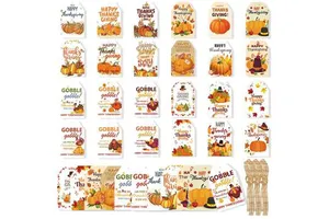 Thanksgiving Decor Props Wholesale Cross Border Retro Turkey Tags Pendants Gift Bags Party Supplies