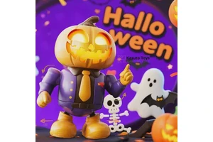New Product Halloween Christmas Pumpkin Skull Dancing Robot Funny Spoof Holiday Gift Plastic Toy Ages 4-6 Model 888/999