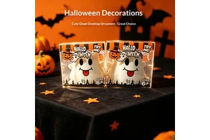 Large Halloween Ghost Pumpkin TPR Squishy Toy Slow Rebound Stress Relief Sensory Gift for Halloween Parties