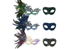 Funny Costume Cosplay Venetian Carnival Masquerade Italian Mask Wedding Venice Feather Party Mask for Party Holiday Supply