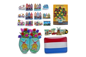 Netherlands Souvenir Gifts Amsterdam Giveaways Bicycle Tulips Klompen Shoes Gifts Dutch Windmill Fridge Magnet Holland Souvenirs