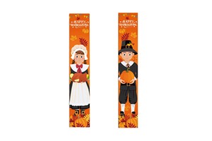 Happy Thanksgiving Door Curtain 30*180cm Festive Banners for Home Decor