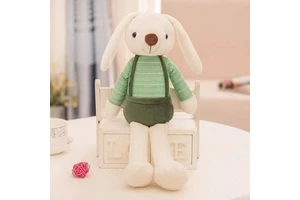 Factory Wholesale Soft Plush Easter Teddy Bunny Toy Comfortable Cotton Stuffed Rabbit Long Ears Holiday Gift Set for Kids Babies