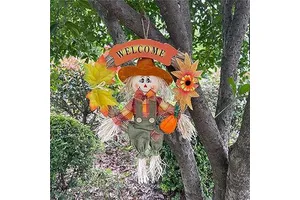Wholesale Halloween Decorative Items Cute Pumpkin Witch Scarecrow Ghost Festival Props Made of Cloth MOQ 100pcs