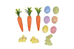 Hot Selling Reusable Waterproof Plastic Easter Egg Decoration Bubble Bunny Artificial Glitter Carrot Indoor Decoration Easter
