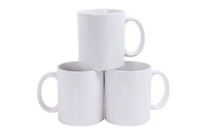 Blank Ceramic Mug With Logo Printing White Sublimation Coated Coffee Mug