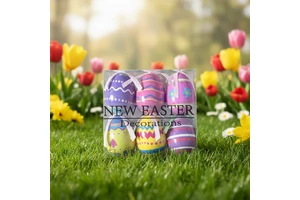 Easter Decoration Cartoon Rabbit Eggs Design DIY Opening Plastic Toy with Simulation Inside for Indoor Parties Sy Brand