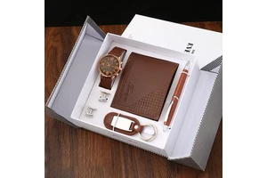 Wholesale Custom Luxury Men's Watch Wallet Belt Gift Set for Father's Day Birthday Christmas Thanksgiving Corporate Gift Set
