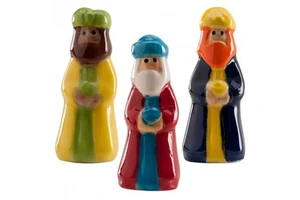 Miniature Christmas Porcelain Three King Trinket in Cake for Three Kings Day