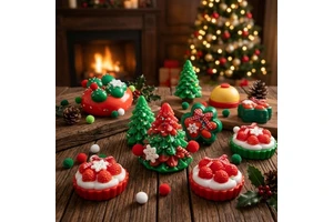 Wholesale Custom Christmas Series Squishy Stress Ball Santa Christmas Tree Snowflake Fidget Toy OEM Factory Bulk Festive Gift