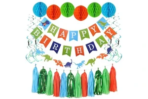 Happy New Year Birthday Banner Dot Paper Garland Mixed Color Adult Party Favor Party Supplies Decorations Set Bosheng Brand