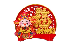 2026 New Year Desktop Decorations Lights Cartoon Shake Head God Wealth Spring Festival Decoration Living Room Layout Supplies