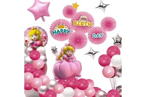 1 Pink Cartoon Theme Birthday Balloon Set for Kids' Birthday Party Decoration Supplies for Girls' Birthdays China