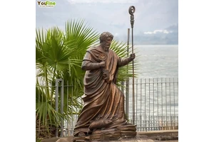 YOUFINE Life Size Religious Outdoor Cast Metal Bronze St. Peter Statue Sculpture For Church