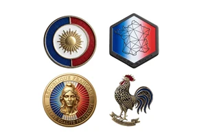 Custom Bastille Day Soft Enamel Pin Zinc Alloy French National Day Souvenir Lapel Pin France Flag Hard Enamel Metal Button Badge