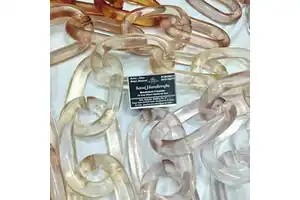 Colorful Large Transparent Epoxy Resin Chain Links Art Wall Hanging for Personalized Projects All Colour Available