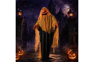 Halloween New Voice-Activated Large Witch Lantern Plastic Indoor Waterproof Props Toy Ornaments Decoration