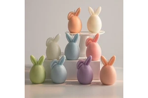Easter Egg Candles Creative Holiday Decor & GiftRabbit-Shaped Soybean Mixed Wax