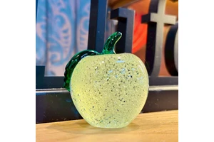 Creative Exquisite Religious Folk Art Handmade Glass Teal Apple Decoration Home Decor Art Craft Gift Chinese New Year Living