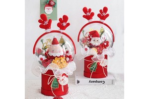 Most Popular Christmas Gift Children Christmas Knitting Wool Goods Christmas Gift Decoration Artificial Flower