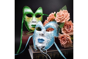 Christmas Venice Italy Full Face Mask Masquerade Carnival Mask Masquerade Euro-American Party Girl Prop