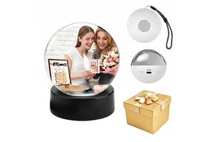 Dropshipping Custom 3D Crystal Ball Playable Video Memory Lamp Unique Personalized Gift for Mother's Day