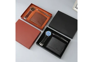 Father's Day Business Style Gift Set for Men-Paper Watch and Wallet Gift