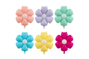 Wholesale Sunflower Daisy Flower Happy Anniversary Film Mylar Aluminum Mini Decorative Helium Birthday Party Foil Balloons