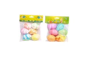 Wholesale Easter 2023 Decoration Hangable Surprise Egg Hunt Bright Colorful Foam Easter Eggs for Kids Gifts