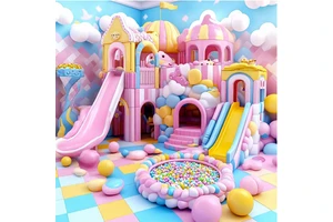 Durable Macaron Themed Indoor Playground Equipment High Quality Factory Production For Commercial