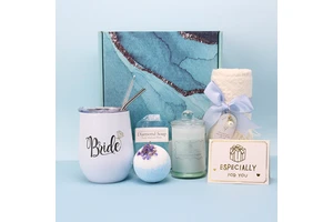 BespritGift Wholesale High Quality Blue Ladies Birthday Favor Gifts Women Mom Bath Gift Box Set for Valentine & Mothers Day