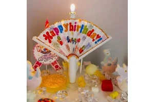 Hot Sale Fan Birthday Candle Novelty Clown Birthday Party Supplies Funny Children's Cake Decoration Candle Cake Wishing Candles