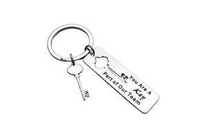 Custom Metal Pendant Keyring Friendship High Quality Key Chain Thank You Gifts Coworker Keychain for Men Friends Team Employee