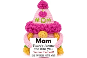 Cute Mothers Day Mom Gifts From Daughter Son, Cute Crochet Gnome Mother's Day Birthday I Love You Gift for Mother Mama Mommy