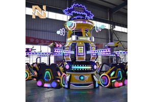 Nove Rides Time Jump Lifting Carnival Fairground Ride Galaxy Jump Steel Construction 16-Person Capacity Jumping Plane Ride