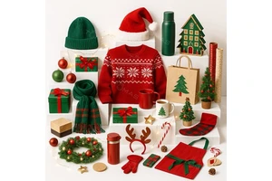 Trending Festive Christmas Promotional Gift Set with Mugs Socks Ornaments and Gift Bags for Corporate Holiday Events