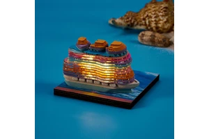 Customizable Caribbean Cruise Theme 3D Paper Cut Desk Calendar Creative Office Decoration For Business Gifts