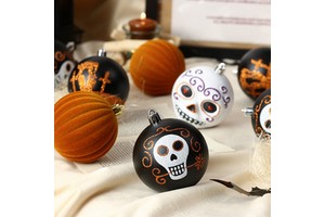 New Halloween Decorations Exquisite Horror Skull Plastic Ball Hanging Ornaments Ghost Festival Party American Style