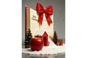 Creative Display Art Props Set for Christmas Themed Pop Stores with Festive Decorative Ornaments