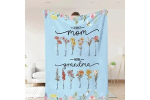 Dropshipping Gift Mother's Day Gift Diy Bouquet Series Spring and Summer Autumn Blanket 260g Flannel Blanket