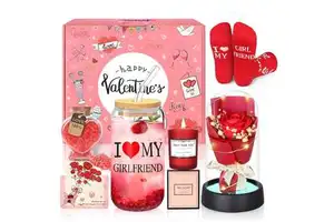 6PCS Unique Lover Gifts Wholesale Rose Flower Heart Valentine's Day Gift 2025 for Girlfriend Valentine's Day Gifts for Her