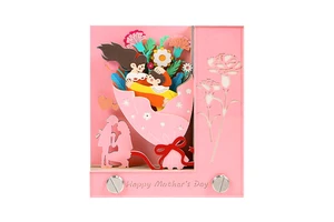 Happy Mother Day Flower Customized 3D Memo Pad Notepads Mothers Day Gifts Luxury Decoration Birthday Gift for Mom