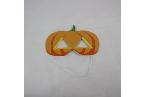 Promotional Decorative Pumpkin Shape Paper Face Masks for Halloween