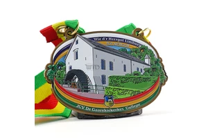 Dutch Karnevals Festival Society Medal 3D Antique Bronze Soft Enamel Zinc Alloy Die Cast Bespoke Parade Souvenir Award Medals