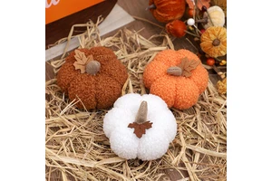 Cross-Border INS Velvet Pumpkin Ornaments Eco-friendly Tabletop Thanksgiving Halloween Decorations Party Gifts Made of Cloth