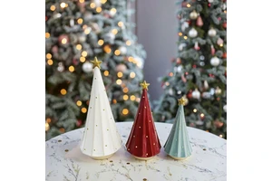Ceramic Christmas Figurine & Toys Promotional Christmas Decorative Items Home Decoration Christmas Tree