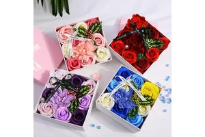 High Quality Valentine's Day Gifts Bouquet Decoration Rose Flower Soap Essential Wedding Valentine'S Day Gift