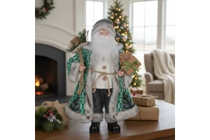 Xmas Figurine Standing Santa Clause Weighted Base Wholesale Price Stable Heavy Bottom Santa Doll for Outdoor Covered Porch Decor