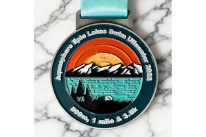 Personalized Conmemorativa Field Day Activity Medal Award Ribbon Gold Custom Medal With Box
