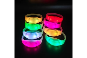 New Product Ideas 2025 Light up Wristband DMX Glow Remote Controlled Sound Activated Led Bracelet